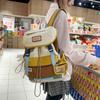 Schoolbag Japanese Contrasting Color Schoolbag High Value, Lightweight and Large Capacity Backpack Reduce Burden, Casual Small Fresh Contrasting 