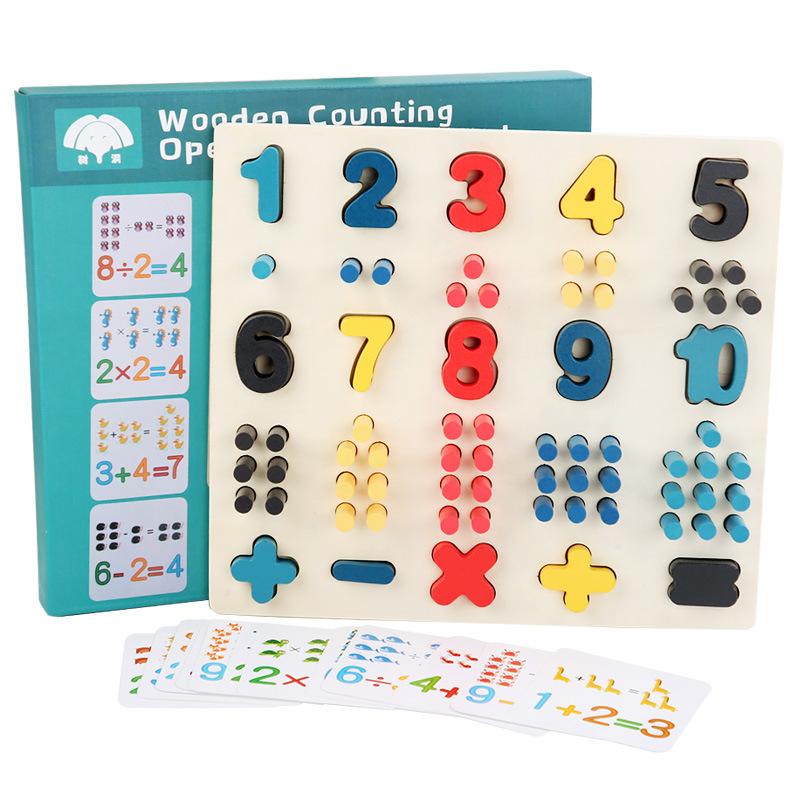 Children s Wooden Arithmetic Board, Elementary School Addition and Subtraction Teaching Aids, Math Toys