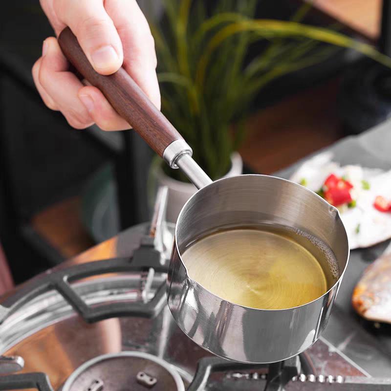 304 Rostfritt Stål Mini Soppkastrull Oljepanna Kastruller för Matlagning Mini Liten Kastrull för Att Göra Såser Värma Mjölk Kök