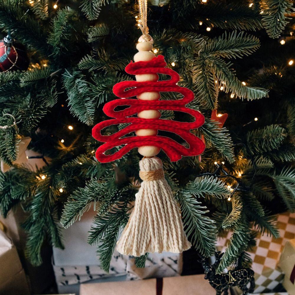 Handcrafted Christmas Tree Decorations Cotton Thread Creative Hanging Ornament Christmas