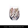 Four Seasons Hand-Painted Crystal Glass Goblet & Egg Cup Set