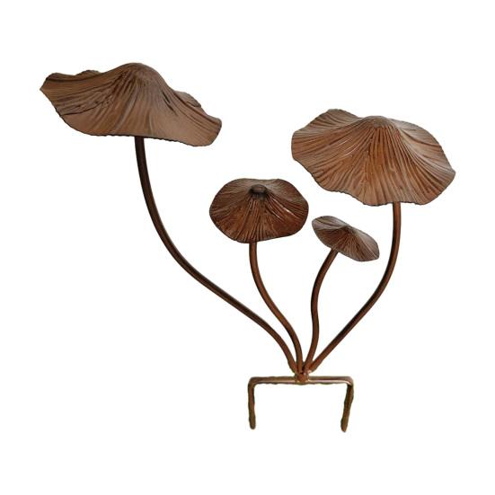 

Metal Mushroom Garden Stake Rust-Proof Mushroom Ground Ornament Outdoor Decorative Yard Art for Patios Lawns Planter Pots Pathways