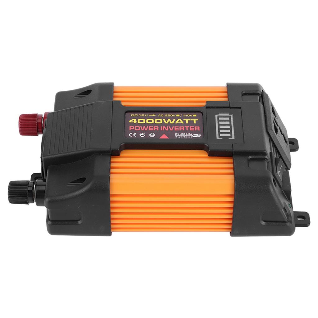 Menič napätia do auta Dvojitý USB 4000W Konvertor napájania do auta Transformátor s modifikovanou sínusoidou(DC12VAC220V )