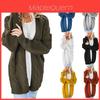 Elegant Women Cardigan Sleeve With Loose Long Fashionable Casual Knitted Sweater