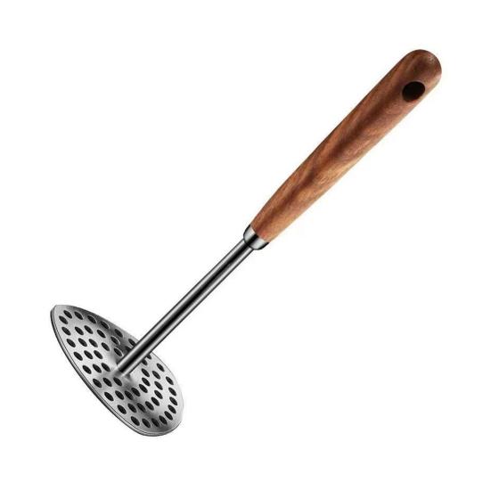 

Stainless Steel Potato Masher Multipurpose Manual Mashed Potato Press for Vegetables Fruits Sweet Potatoes Easy to Clean Kitchen Food Crusher эбеновый