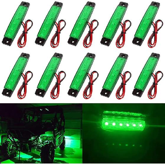 10X Led Rock Lights, Strip Light, Wheel Well Light, Waterproof Exterior Interior Light, Led Underglow Kit For Golf Cart, Jeep Wrangler, RZR, Offroad,