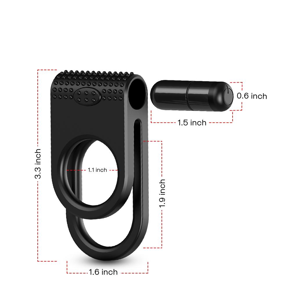 Male Penis Cock Ring Vibrator Delay Ejaculate Testicle Scrotum Ball Stretcher Cockring Clitoris Stimulate Couple Sex Toy For Men