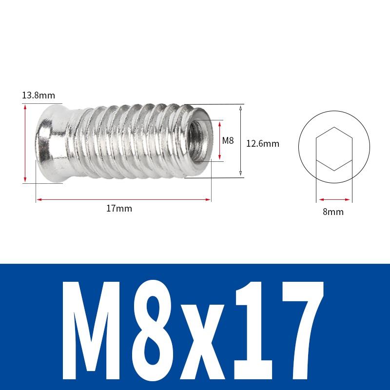 M4 M5 M6 M8 304 Stianless Steel Hex Socket Drive Insert Nuts Threaded For Wood Furniture