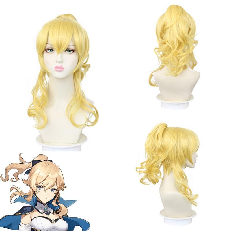 Stunning Pale Gold Genshin Impact Jean Wig For Cosplay And Halloween Parties