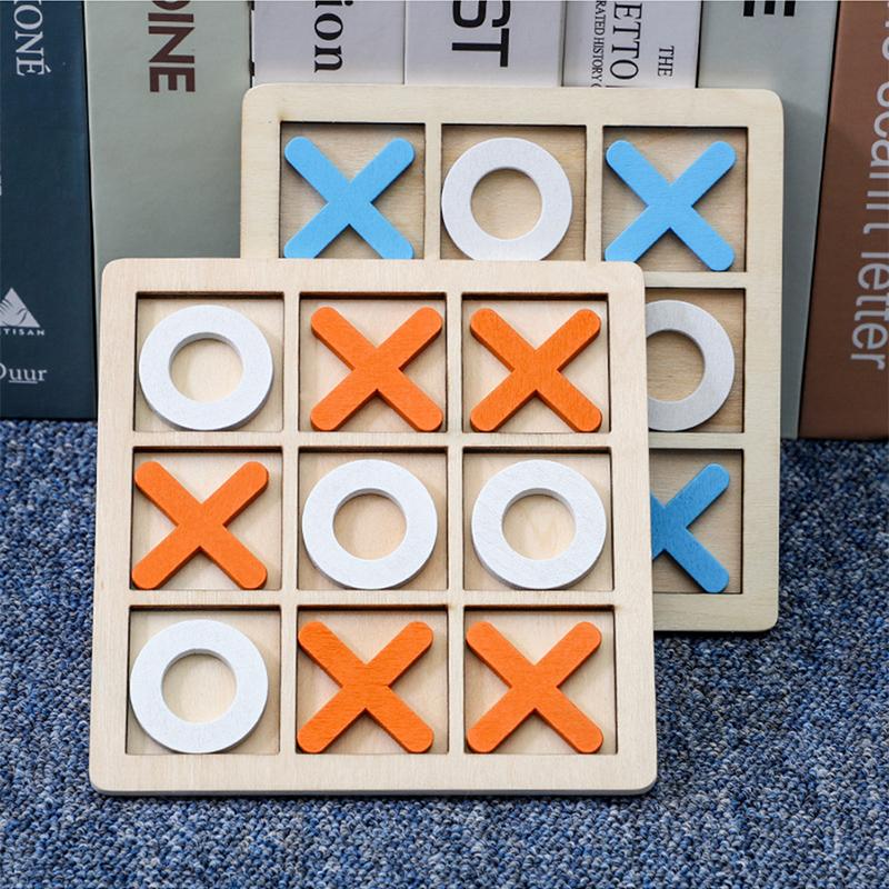 1PC Chess Jigsaw Puzzle Wooden Toys Children Montessori 3D Geometric Shapes Board Games for Kids Early Childhood Education TMZ