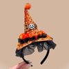 Halloween Witch Hat Headband Kids Adults Costume Accessory With LED Light Decorative Hair Clip