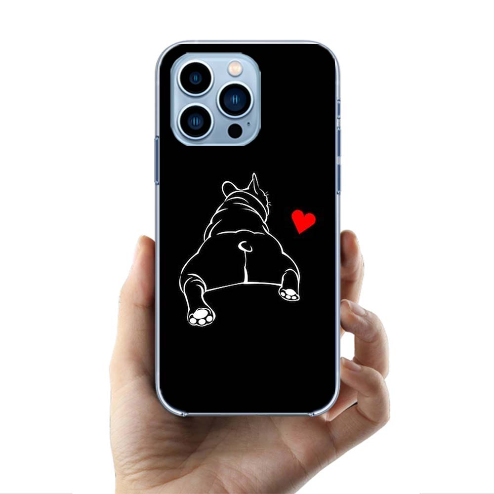 French Bulldog Black White Cases Phone Case For Iphone 17E 16E 17 Air 16 Pro Max 15 Pro 14 Plus 11 13 12 Mini Cover Cases Compat
