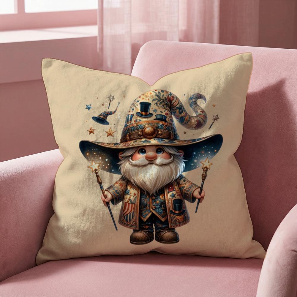 Everyday Gnomes Cushion Cover Multi-Scene Pillow Cover for Home & Car - Reversible, Soft & Durable for Daily Use