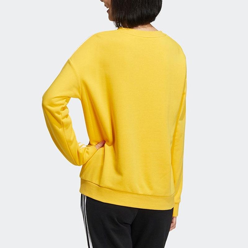 (WMNS) adidas neo 3-Strepen Crew sweatshirt 'Geel Wit' Dames HM7417