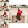 Printed Festively Hanging Christmas Stockings For Holiday Gifts Decorations And