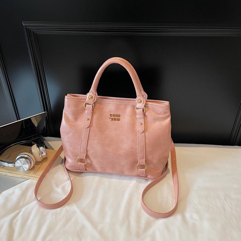 2025 New Korean Version Fashionable and Foreign Simple Messenger Bag Large-capacity College Student Tote Bag Casual Shoulder Bag