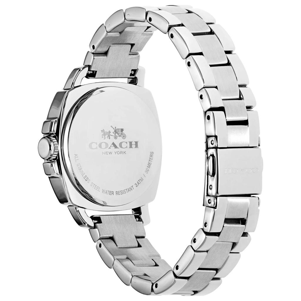 Coach Boyfriend Silver Tone Crystal Accented Logo Dial Women's Watch 14503140