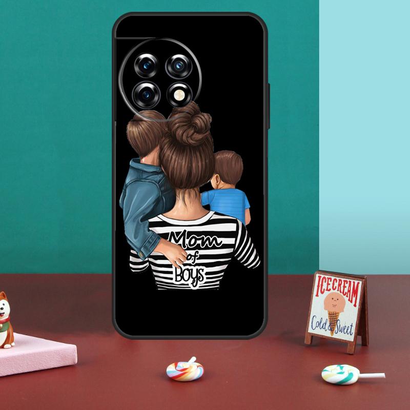 Super Dad Mom Baby Girl Twin Case For OnePlus 11 8 9 10 Pro 8T 9R 9RT 10T OnePlus Nord 2 2T CE 3 Lite N30 N20 N10 Cover