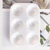 10Pcs White Plastic Paint Tray Palettes 6 Holes Thickened Art Classes DIY Crafts Watercolor Palette Color Mixing Art Painting Tray