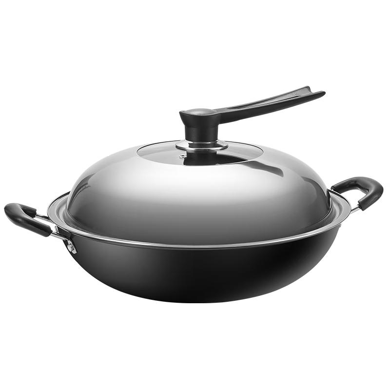 

Maxcook 36cm Nitrided Fine Iron Wok with Lid