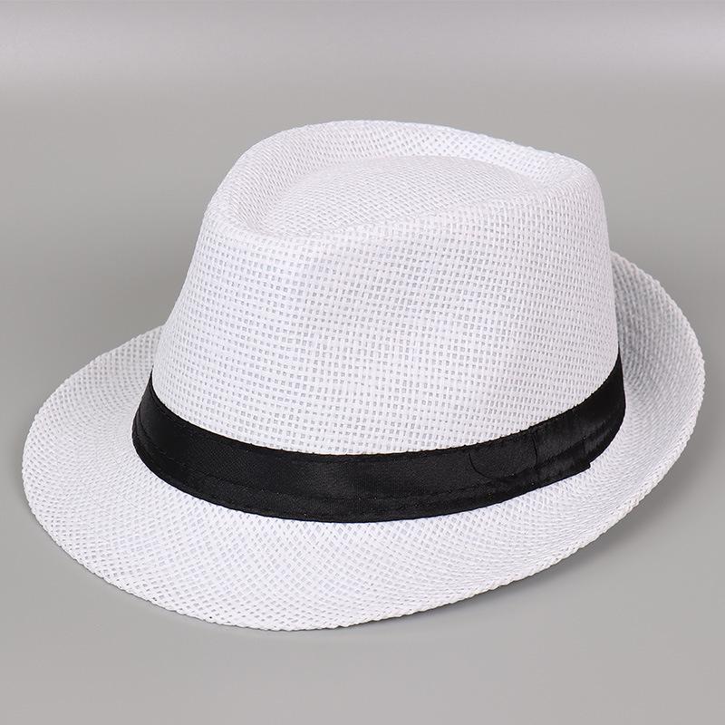Unisex British Retro Fedora Short-Brim Round Crown Hat with Sun Protection