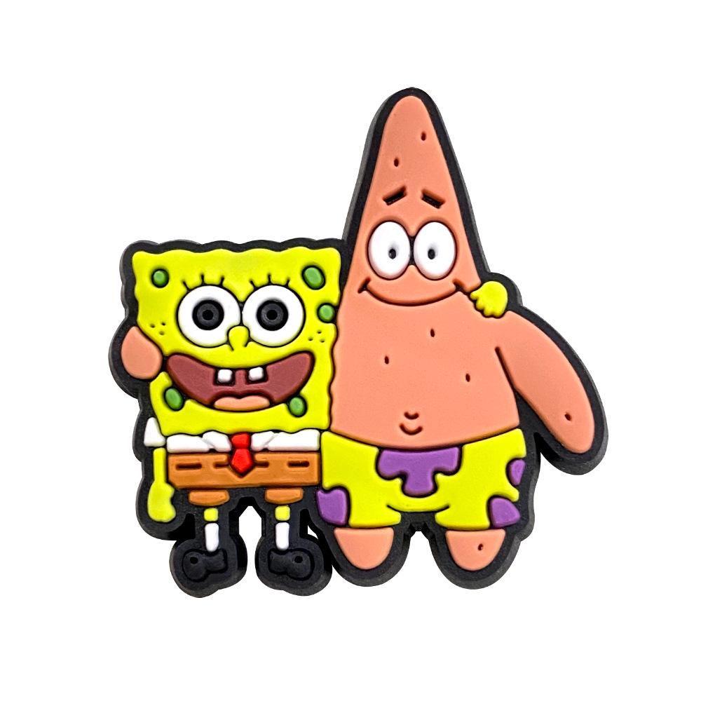 SpongeBob Series Clog Shoe Charms - 32 Soft Rubber DIY PVC Ornaments & Buckles