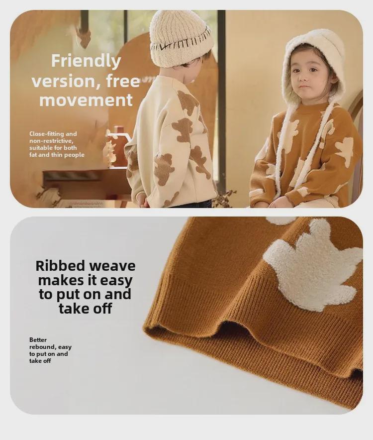 2024 Winter Mountain Series Thickened Children's Knitted Sweater