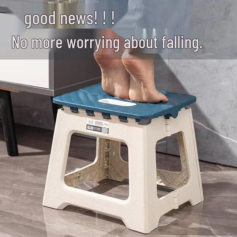 Thickened Plastic Folding Chair for Kids - Portable Indoor/Outdoor Stool