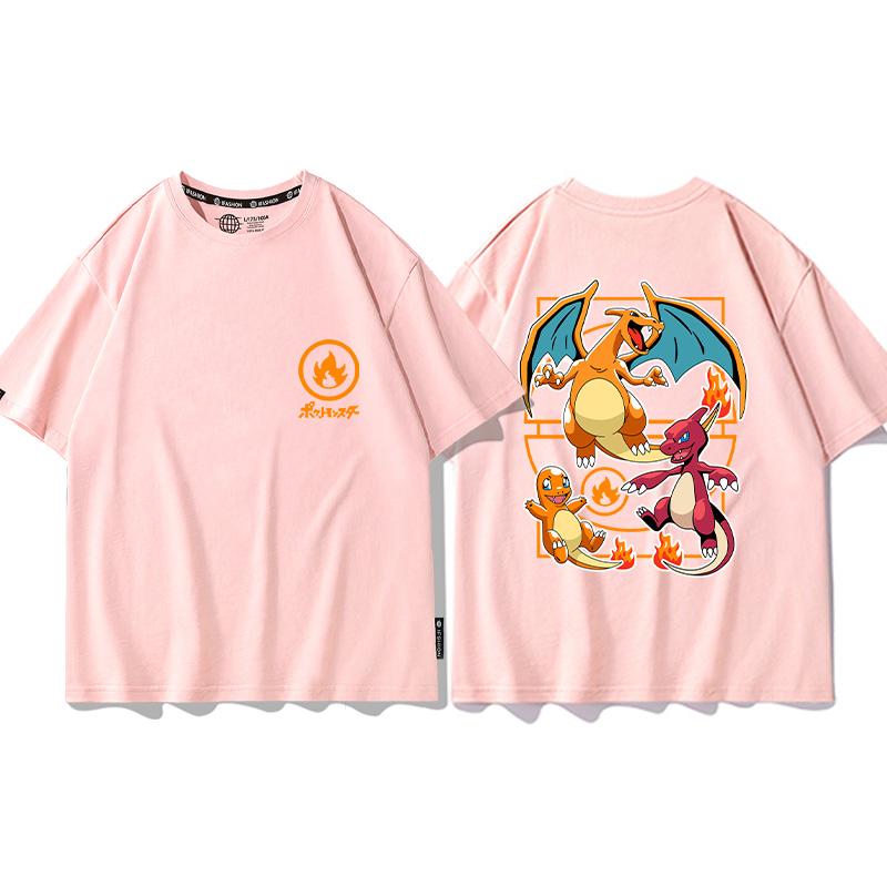 Pokémon Joint Tshirt Childrens Summer Mens and Womens Geng Gui Super Dream Clothes Boys Pokémon Short Sleeves