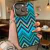 Buntes Chevron Stammesmuster Stoßfeste Handyhülle für iPhone 16 15 14 13 12 11 Pro Max/Mini Kratzfestes Premium Hartschalen Cover