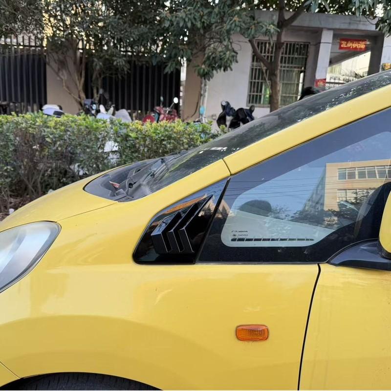 For Honda Fit Jazz 2009-2013 ABS Plastic Front Window Quarter Louver Cover Side Vent Trim Car Adhesive Accessories