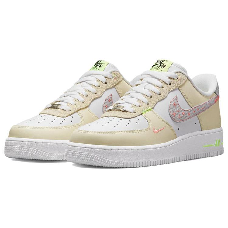 New Nike Air Force 1 '07 LV8 'Just Stitch It White Shade Green' FB1852-111