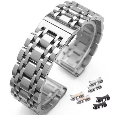 Massives Edelstahl-Armband 18mm 20mm 22mm Universelles Smartwatch-Ersatzarmband Armband Herren Business-Uhrarmband Gürtel