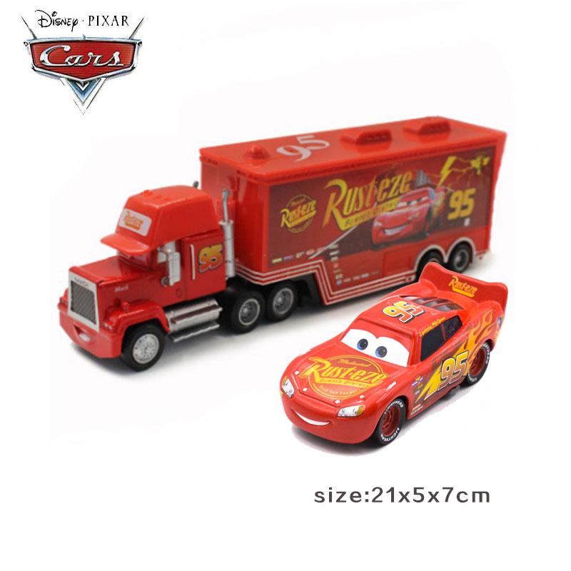 1:55 Disney Pixar Carros 3 Relâmpago McQueen Black storm Jackson Cruz Tio Mack Caminhão Série Carros de Liga Leve Brinquedos brinquedo de menino presente para criança