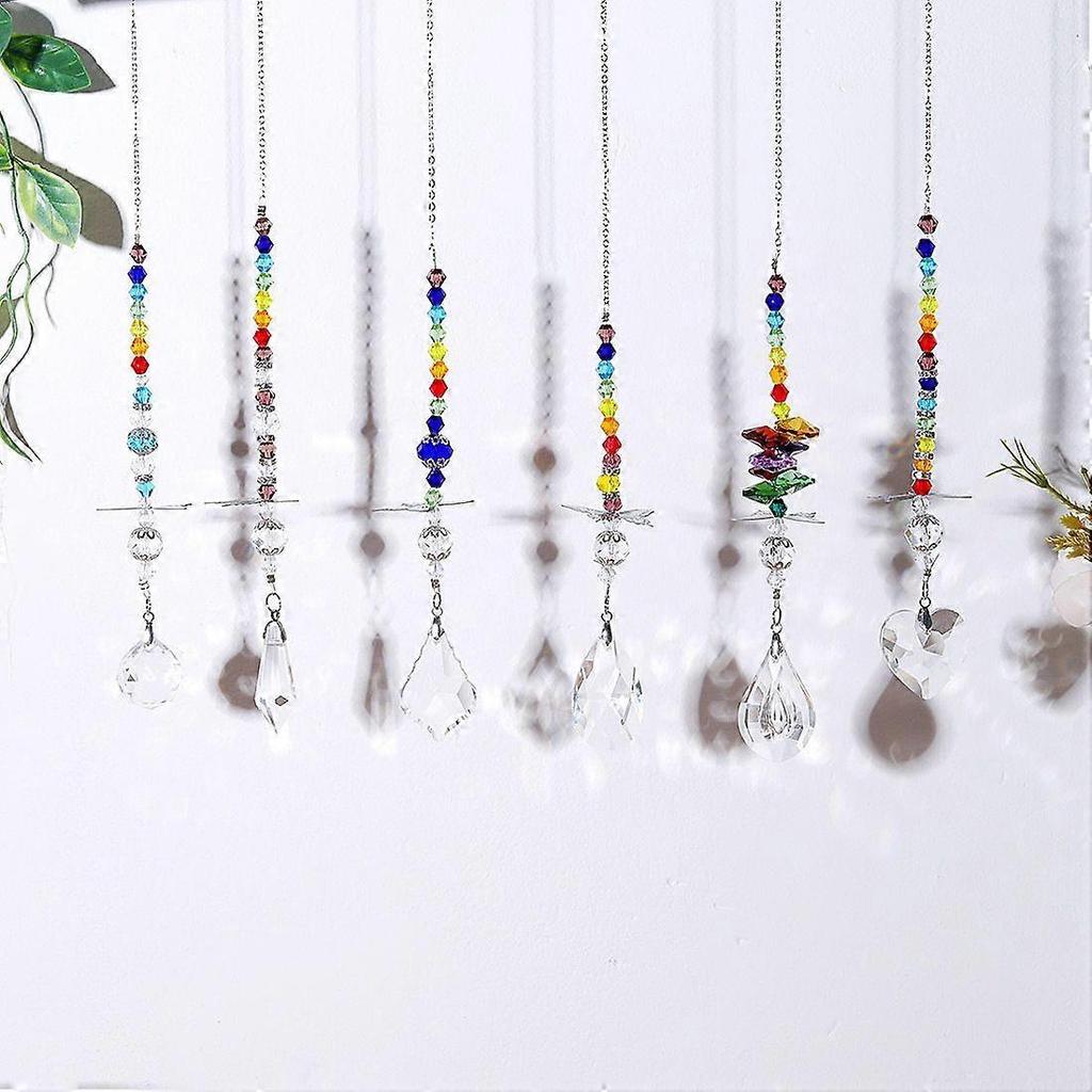 Glass Crystal Rainbow Ornament Chakra Hanging Suncatcher Window 1pcs Betterlifefg