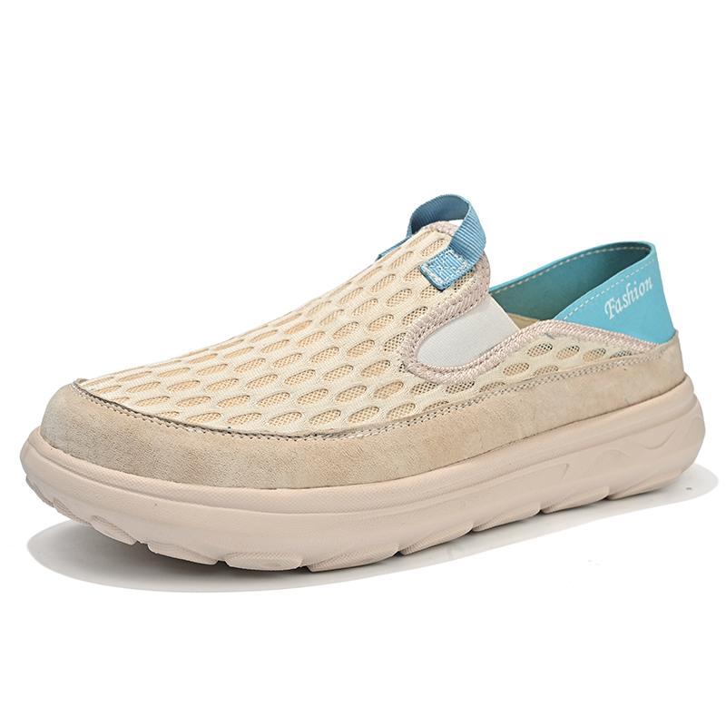 Men's Mesh Casual Shoes Thin Soled Comfortable Hiking Shoes Breathable Simple Odor Proof Wear Resistant Outdoor Versatile