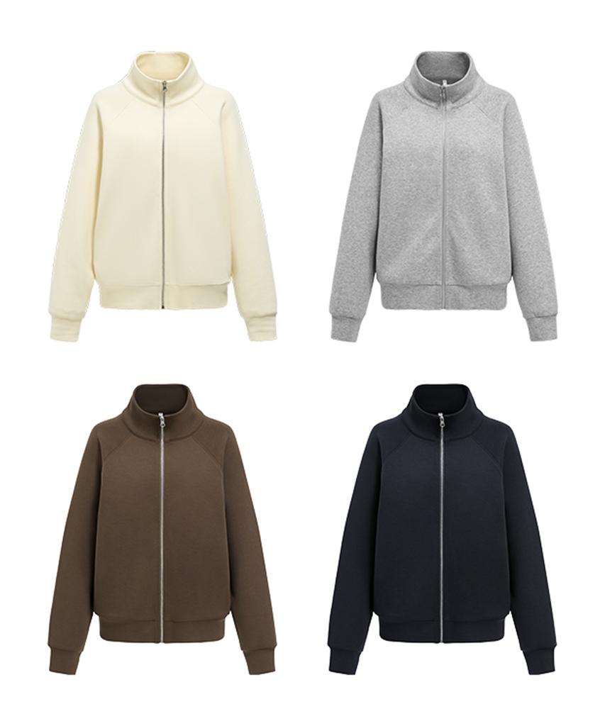 Beoteunseoul [Womens] Daily Raglan High-Neck Zip-Up (4 Colors)