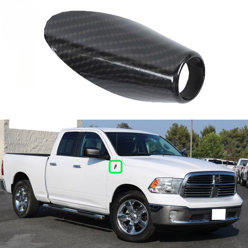 Car Antenna Adapter Base Aerial Exterior Parts ABS Carbon Fiber Look for Dodge RAM 1500 2010-2017