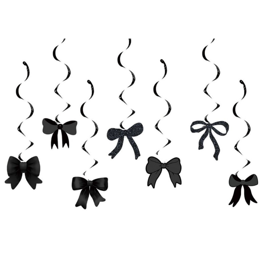 Bow Theme Happy Birthday Banner Paper Backdrop Decor New Hanging Garland  Party Supplies