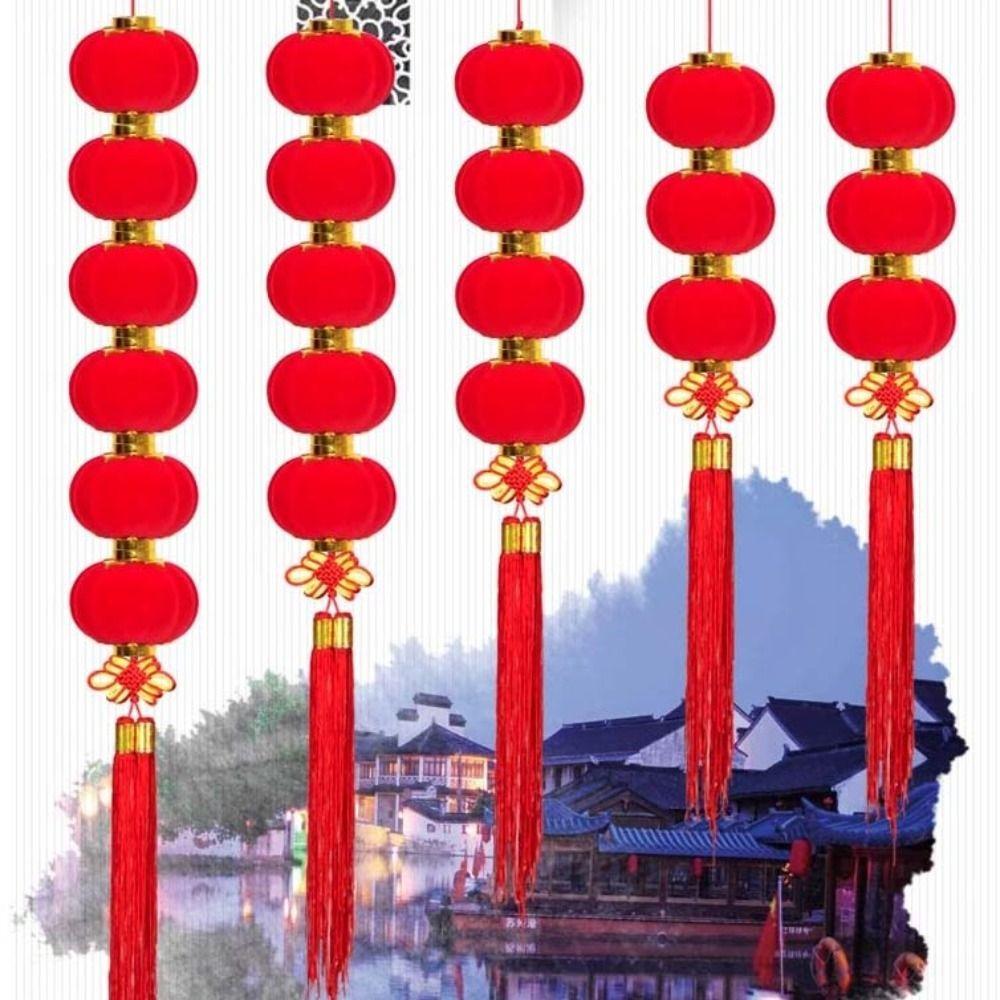 With Chinese Knot Spring Festival Lantern String Tasseled Hanging Lantern New Year