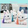 Plush Rabbit Keychain Toy With Short Plush Material For Kids And Backpack Decor