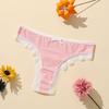 7pcs Women's Spring and Summer New Lace Breathable Double Grade Low Waist Thong Underwear