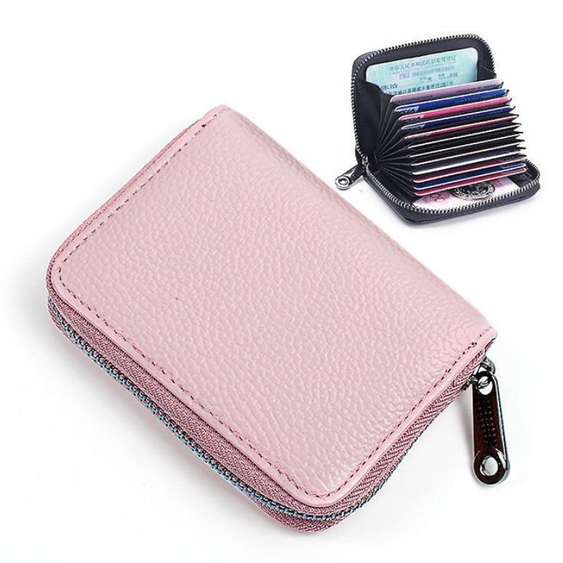 New Detents Cards Holders PU Business Bank Credit Bus ID Card Holder Cover Coin Pouch Anti Demagnetization Wallets Bag Organizer