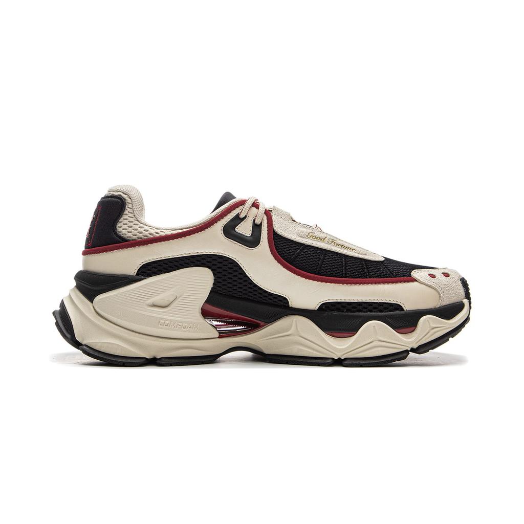 MEDM x Li Ning Abrasion Resistant Slip Resistant Low top Casual Shoes Men's Beige Black AZGV071-6
