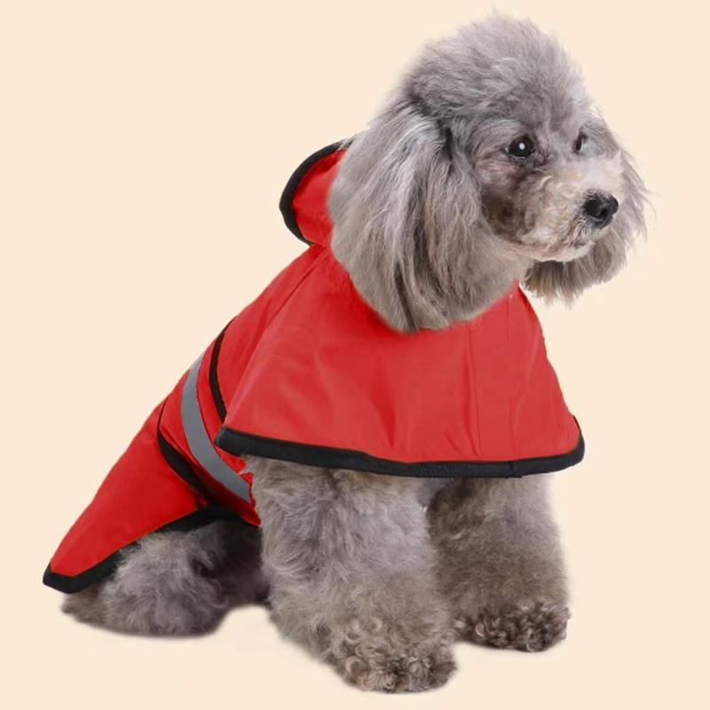 

Keep Your Pet Dry And Comfortable Adjustable Waterproof Windproof Dog Raincoat 4XL червоний