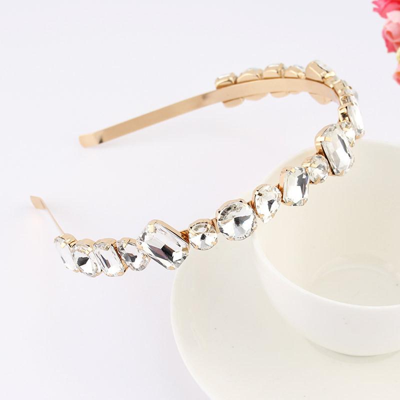 Baroque Colorful Rhinestone Headband Hair Hoop Women Hair Accessories New Shiny Fashion Crystal Flower Crown Head Wrap