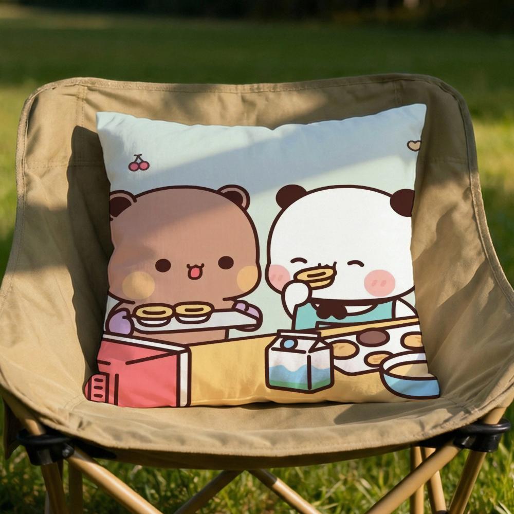 Cute BBUBU DUDUS Cushion Cover Soft Reversible  Durable Pillow Cover  MultiScene Use for Home  Car Daily Comfort