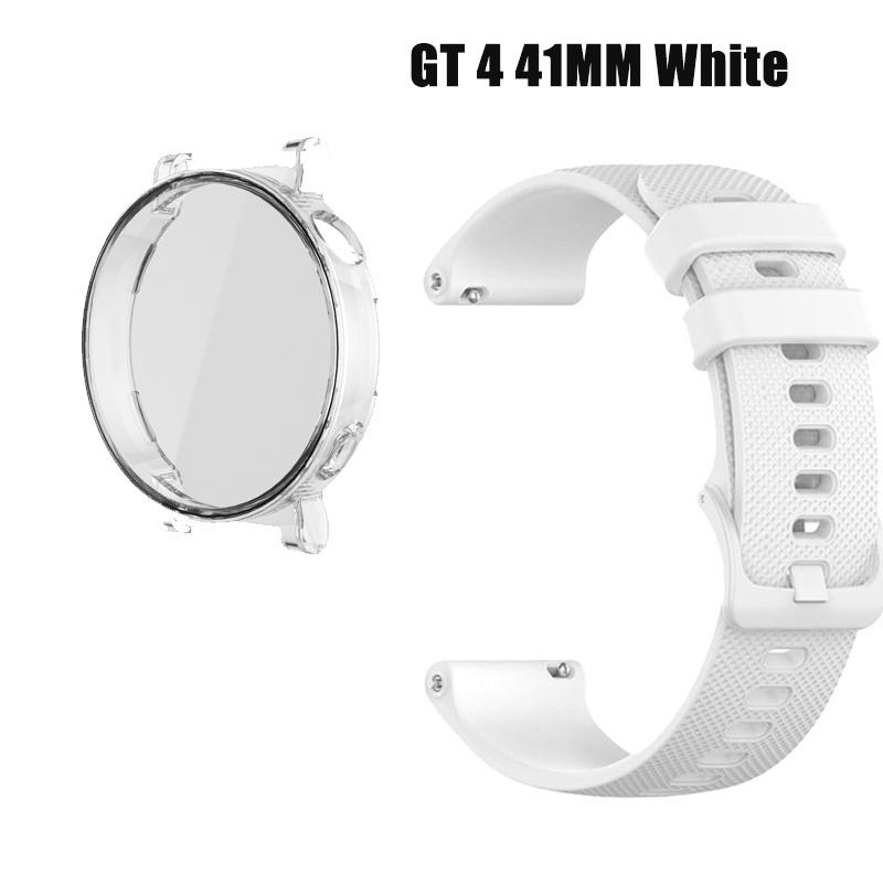 Pełne etui ochronne na komputer do zegarka Huawei GT 4 46mm etui ochronne na ekran + przezroczysta folia ze szkła hartowanego
