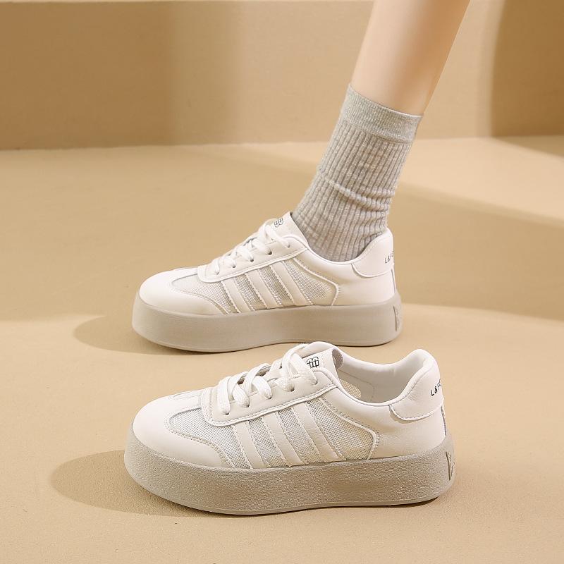 Shoes thick-soled mesh German training shoes 2025 spring and summer thin soft-soled casual shoes Forrest Gump shoes versatile little white shoes