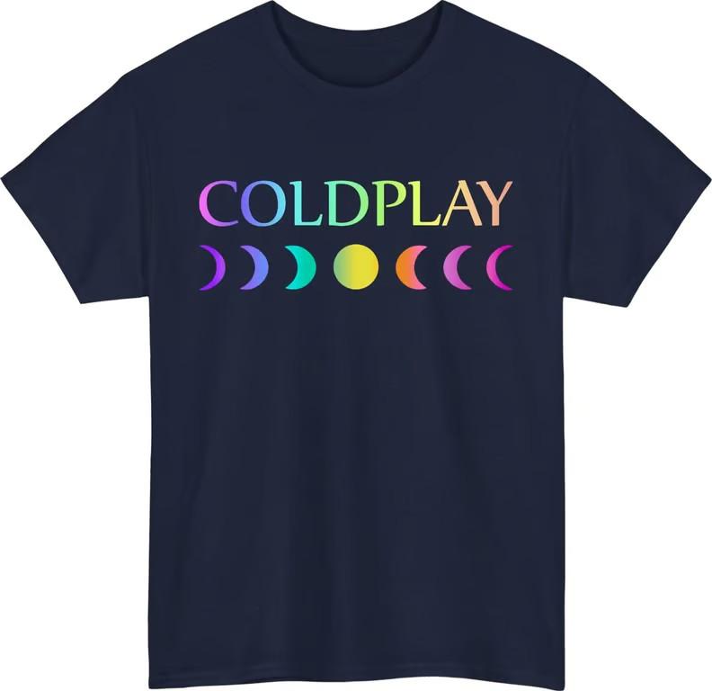 Coldplay Music Concert T-Shirt The Spheres World Tour UK Music Lovers Tee Top Unisex T-Shirt S
